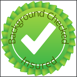 Background Checked and Insured Seal