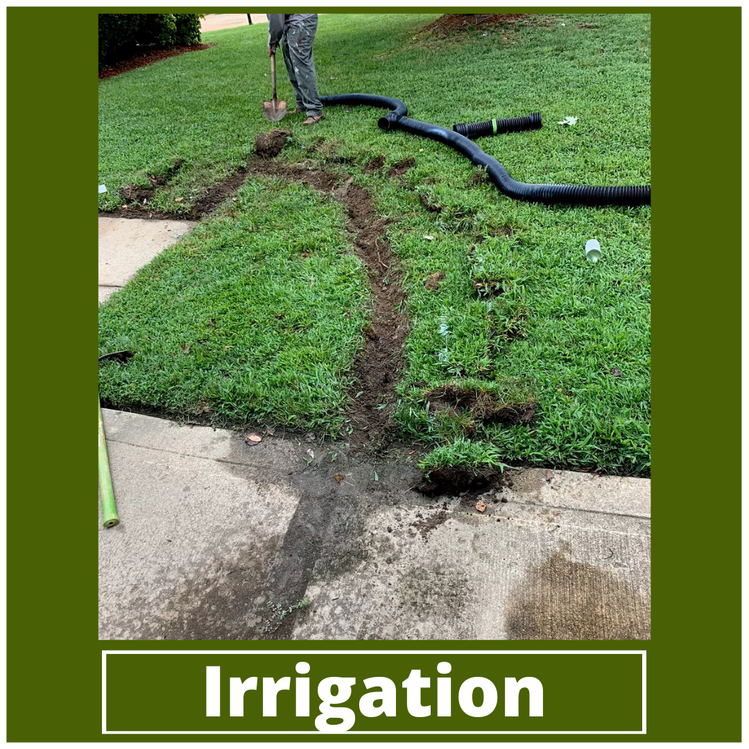 Irrigation for yards and grass lawns